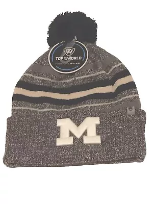 Michigan Wolverines Beanie Winter Knit Hat Cap Cuffed Toque Brand New With Tags • $14.99