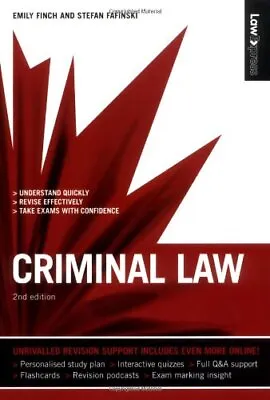 Law Express Criminal Law 2nd Edition By Finch Emily Paperback Book The Cheap • £3.49