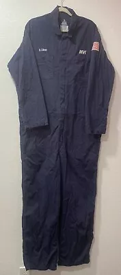 Mens Size XL-REG Jumpsuit LAPCO FR Flame Resistant Work Wear Navy Blue • $25