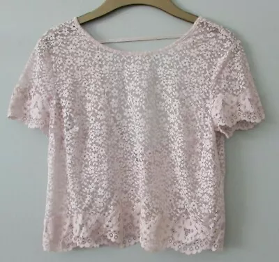 New Victoria's Secret Ladies Lace Top Size XS Stretch Fit Blouse Blush Pink  • $24.99