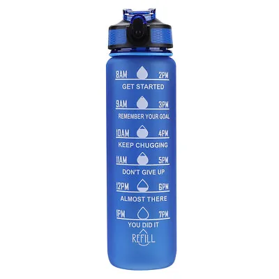 1L Sports Water Bottle Gym Travel Drinking Leakproof Bottle With Straw BPA Free • £6.99