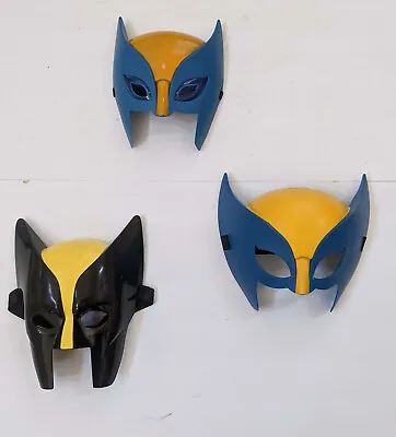 Marvel XMEN Wolverine Half Mask Lot Hero Child Costume Yellow Blue Black Hasbro • $29.99