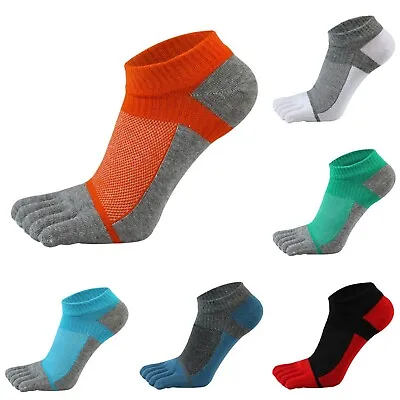 £3.59 • Buy 1Pairs Cotton Absorbent 5 Toe Stockings Soft Men's Breathable Five Fingers Socks