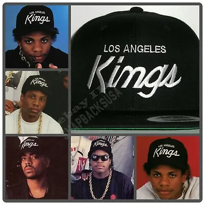 LA Los Angeles Kings Script Cap Hat Snapback Black NWA EAZY E • $36.99