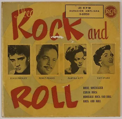 ELVIS PRESLEY EARTHA KITT: Llegó El Rock And Roll! ’58 Spain RCA Import EP 45 • $60