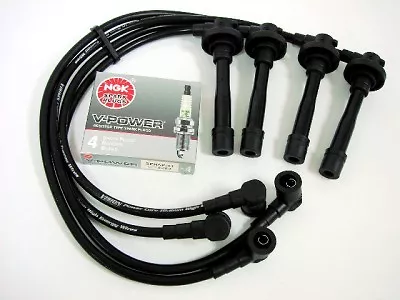 Prelude H22a Engine Spark Wires Ngk Vpower Plugs Black • $46.88