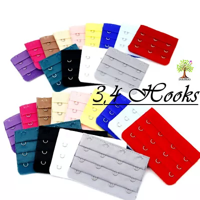 34 Hook Ladies Bra Extender Extension Bra Strap Strapless Underwear Maternity • £1.70