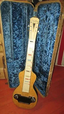 Vintage Circa 1959 Silvertone Deluxe Lap Steel Natural Curly Maple • $1195