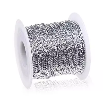 1mm Metallic Silver Cord String Non Stretch Thread For Jewelry Craft Making ... • $14.66