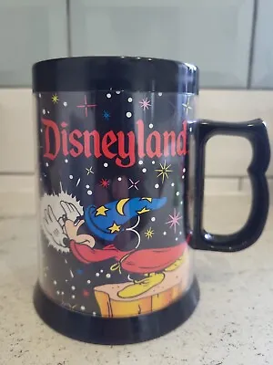 Vintage Disneyland Fantasmic Sorcerer Mickey Mouse Thermo Mug Tankard USA Retro • $8.63