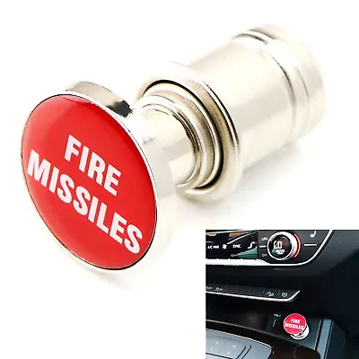 Sports Red  Fire Missiles  Push Button Design Car Cigarette Lighter Plug Cover • $9.89