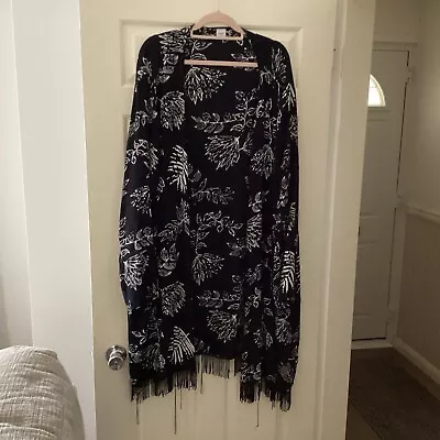 Cotton Traders Black And White Beach Cover Up Size 18/20 • £10