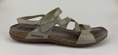 Mephisto Womens Metallic Gold Leather Ankle Strap Sandals Sz  EU 42 • $29.99