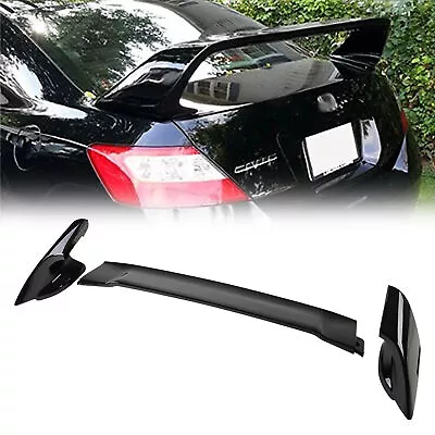 For 06-11 Civic 2DR Coupe Glossy Black Painted Mugen Style RR Trunk Wing Spoiler • $78.55