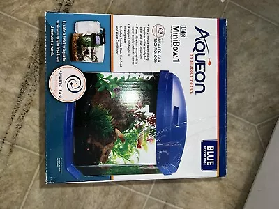 Aqueon LED Mini Bowl 1 Desktop Aquarium Kit Blue • $29.75