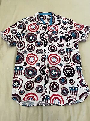 Marvel Captain America Shield Shirt Size Large • £2.99