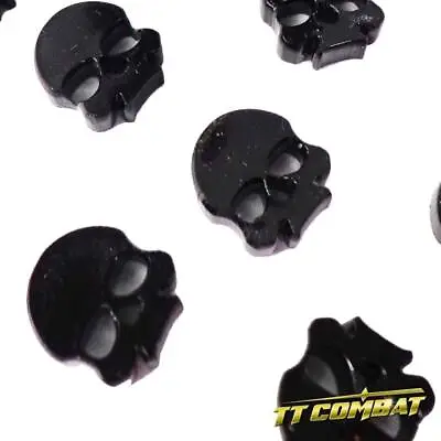 £2 • Buy TTCombat Wargames - Wound Markers - Black Acrylic Skulls X 8