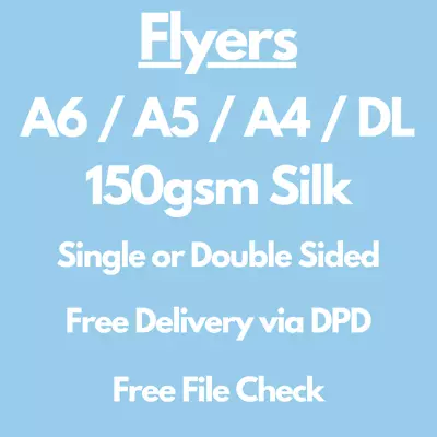 £18.99 • Buy Leaflet Flyers Printed Full Colour 150gsm Silk A6 A5 A4 DL