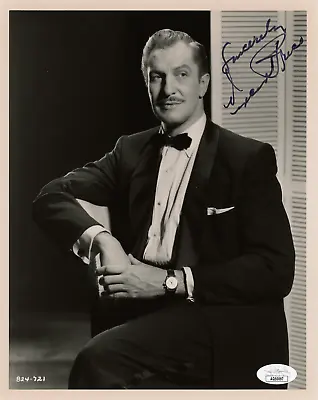 Vincent Price Autographed 8x10 Photo JSA COA Hand Signed House Of Wax Actor • $509.96