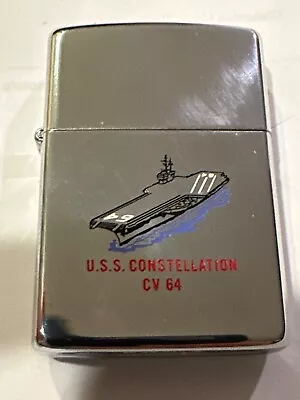 Vintage U.S.S. Constellation CV 64 Zippo Lighter New Sealed • $100