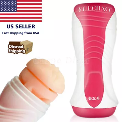 Male Masturbators Realistic Stroker Cup Penis Sex-Toy Masterbater For Men • $8.90