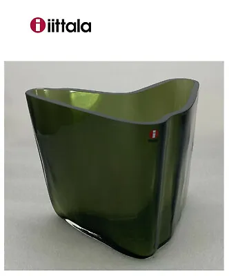 Iittala Alvar Aalto Vase Anniversary Numbered 175x140mm Moss Green Discontinued  • $679