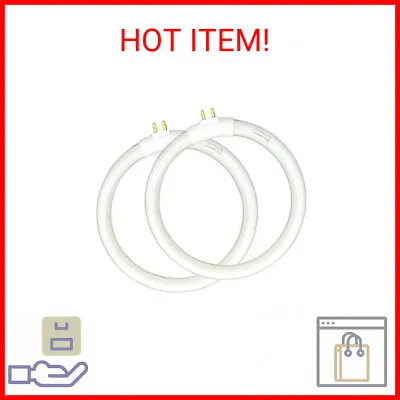 (2pack) 4.75’’ T4 Type 12W 6400K Circular Bulb Replacement For Magnifier Desk Li • $26.81