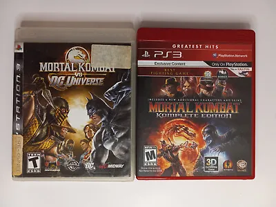 PS3 Mortal Kombat Lot: Mortal Kombat Komplete Edition & Vs. DC Universe • $25