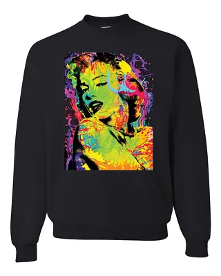 Colorful Painted Marilyn Monroe Pop Culture Unisex Crewneck Graphic Sweatshirt • $29.99