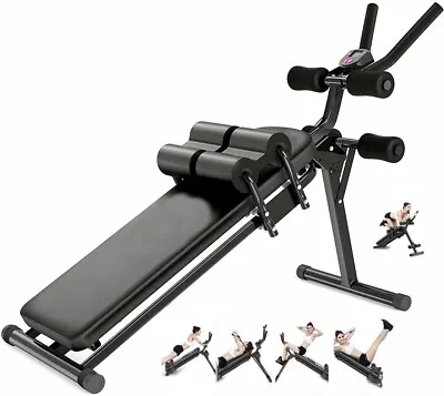 Adjustable Ab Workout Machine Foldable Sit Up Decline Incline Bench For Home Gym • $145.99