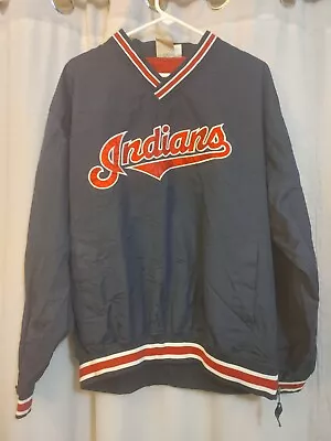 Vintage Cleveland Indians Jacobs Field Blue Pullover Jacket Men's Size XL  • $45