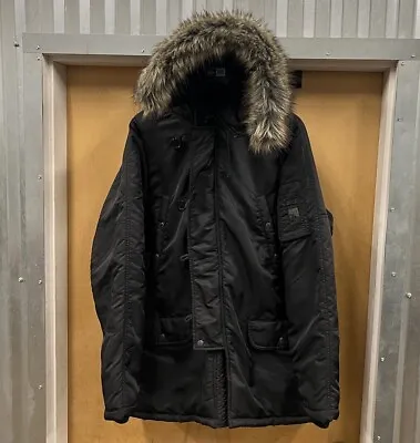 Spiewak N-3b Parka Extreme Cold Fur Hooded Flight Navy Coat Jacket Size Xl • $79.95