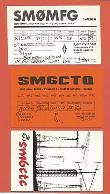 £1.95 • Buy Qsl Amateur Radio Cards – Sweden – 3 Different Cards – 1981 (3)