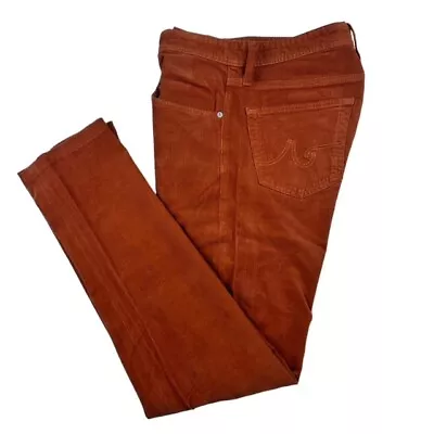 Adriano Goldschmied Mens Matchbox Straight Leg Corduroy Orange • 34X33 • $33.24