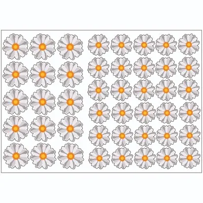 Daisy's Flowers Sticker Sheet Decal Flowers Wall Self Adhesive Vinyl A4 PS0416 • £4.99