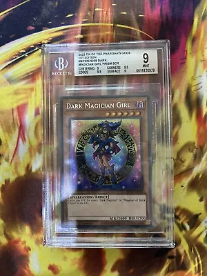 Yugioh Dark Magician Girl 1st Edition PSA 9 Mint Mp22-en268 Slab • £35
