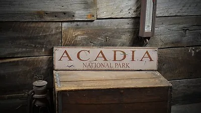 Custom National Park Sign - Primitive Rustic Hand Made Vintage Wooden • $149