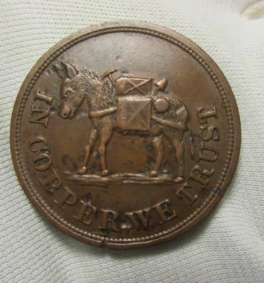 $54.99 • Buy DOUGLAS ARIZONA AZ  COPPER CITY SOUTHWEST  PICTORIAL DONKEY W/ TOOLS TOKEN MEDAL