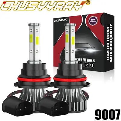 Pair 9007 LED Headlight Bulbs 5000LM 50W For Nissan Xterra Frontier Versa Note • $23.97