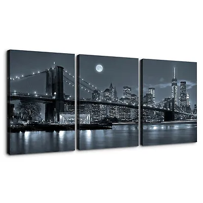 Modern New York Prints 3 Piece Canvas Wall Art Picture Poster Home Decor • $29.99