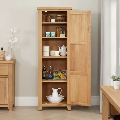 Cheshire Limed Oak Single Shaker Kitchen Pantry Cupboard - Storage - LR74-KIT • £529