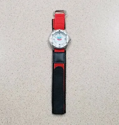 Rare Vintage Chevron Gas Oil Watch Nylon Red & Black Band JV Drilling Escravos • $29.99