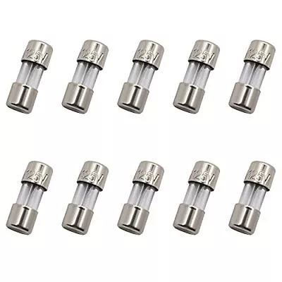 SIXQJZML 10 Pack F5AL Fast-Blow Mini Fuse 5A 5amp 125V Glass Fuses 0.14 X 0.3... • $7.77