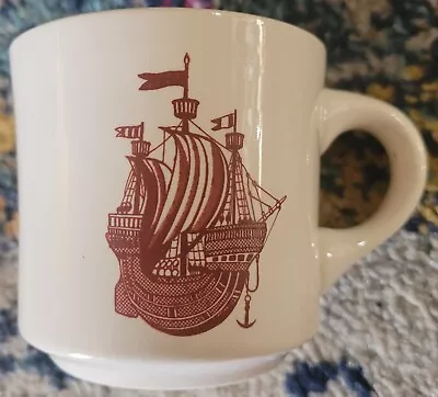 Mug Frigate Tall Sailing Ship 3 Mast Ship Cup Coffee Tea Made In USA Ceramic • $14