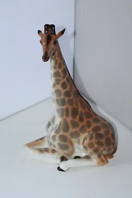 Vintage Lomonosov USSR Pottery Giraffe – 30cm Tall • £80