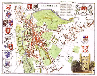 Cambridge 1830 British Atlas Map Thomas Moule 1994 Reprint 11.25  X 8.5  • £3.49