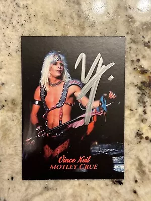 Vince Neil Signed Trading Card BAS MOTLEY CRUE LEAD SINGER Autograph Authentic • $49