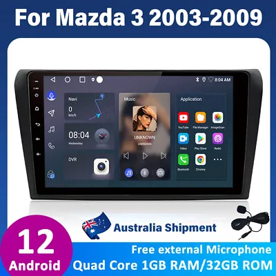 9  Head Unit Car Radio 1G+32G GPS Navi WIFI Bluetooth DAB For Mazda 3 2003-2009 • $169.99