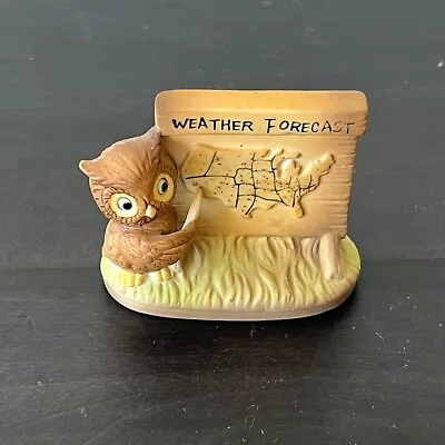 Vintage 1977 Enesco Wise Owl Weather Forecast Figurine Made In Japan • $17.99