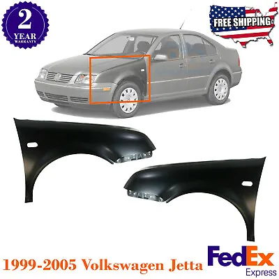 $206 • Buy Front Fenders Set Primed Steel For 1999-2005 Volkswagen Jetta